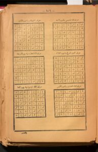 Les sept carrés planétaires des lettres de la Fâtiha